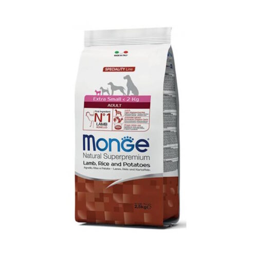 Monge Extra Small Adult Crocchette per Cane Gusto Agnello | Zeus Pet Shop