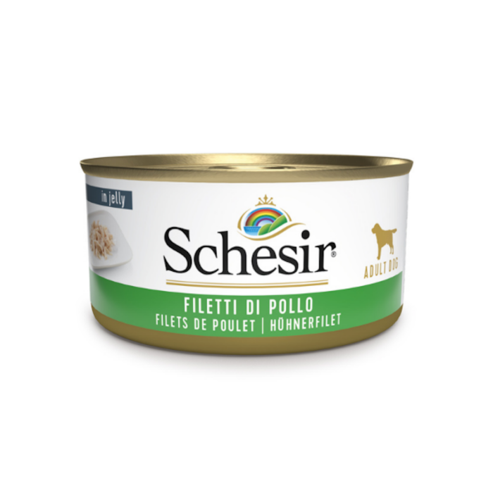 Schesir Filetti di Pollo in Gelatina per Cane Adulto 150 gr | Zeus Pet Shop