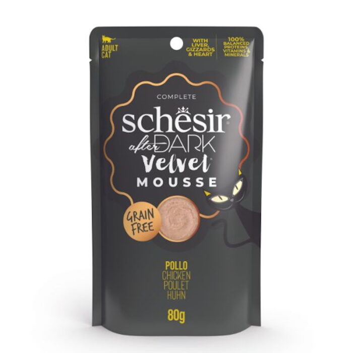 Schesir Dark Filetti Velvet Mousse Gatto Gusto Pollo 80 gr | Zeus Pet Shop